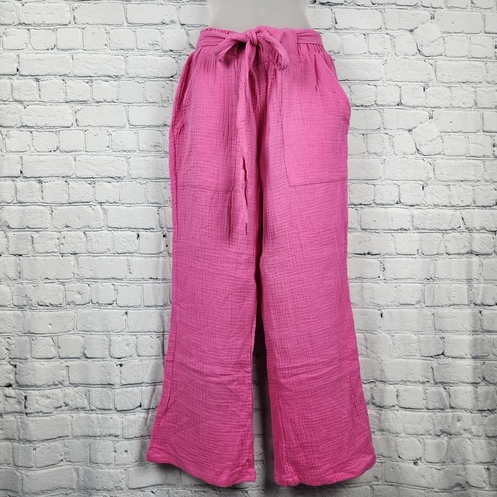 NWT Sincerely Jules Size L Pink Cropped Pants - Picture 5 of 8